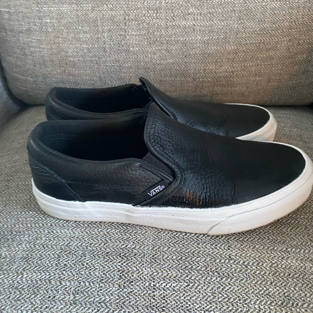 VANS leather slip on sneakers